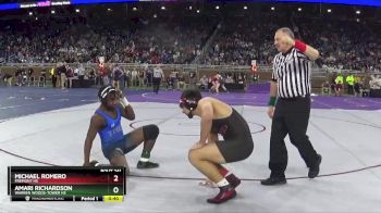 D2-190 lbs Cons. Round 2 - Michael Romero, Fremont HS vs Amari Richardson, Warren Woods-Tower HS