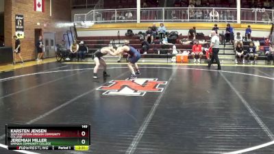 149 lbs Quarterfinal - Karsten Jensen, Southwestern Oregon Community College vs Jeremiah Miller, Umpqua Community College