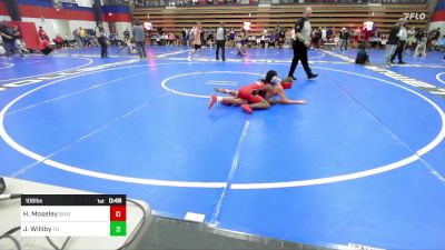 106 lbs Consi Of 8 #1 - Hudson Moseley, Bixby JH Boys vs Josiah Williby, Tulsa Union