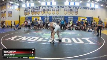 126 lbs Semis & Wb (16 Team) - Isaac Santos, The Outsiders vs Nevin Hayes, Funky Monkey