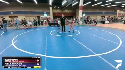 67 lbs 1st Place Match - Josh Schaub, Warhawk Wrestling Academy vs Axel Kjeldgaard, Lake Highlands Club Wrestling