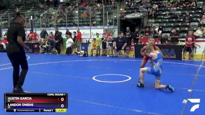 74 lbs Cons. Round 1 - Austin Garcia, ID vs Landon Owens, MI