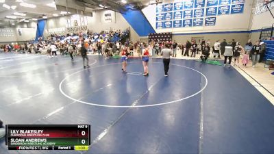 125 lbs Semifinal - Sloan Andrews, Sanderson Wrestling Academy vs Lily Blakesley, Champions Wrestling Club