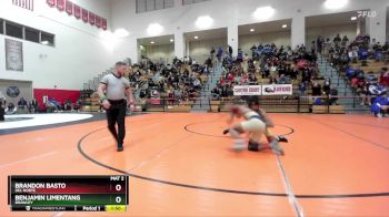 120 lbs Quarterfinal - Benjamin Limentang, Brawley vs Brandon Basto, Del Norte