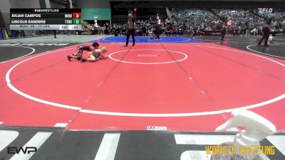 70 lbs Semifinal - Julian Campos, Monster Garage vs Lincoln Sanders, Team Tulsa Wrestling Club