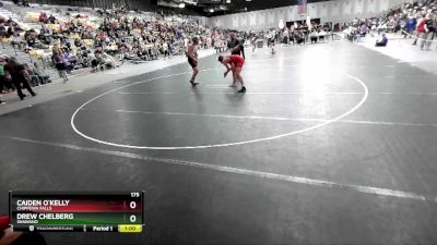 175 lbs 11th Place Match - Drew Chelberg, Shawano vs Caiden O`Kelly, Chippewa Falls