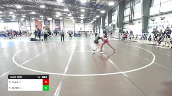 100 lbs Round Of 64 - Kaden Clark, AL vs River Hibler, NJ