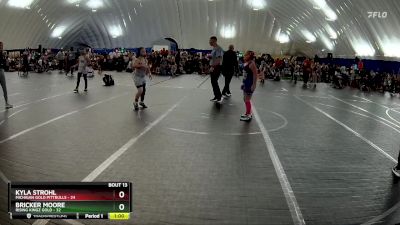 88 lbs Round 3 (10 Team) - Kyla Strohl, Michigan Gold Pittbulls vs Bricker Moore, Rising Kingz Gold