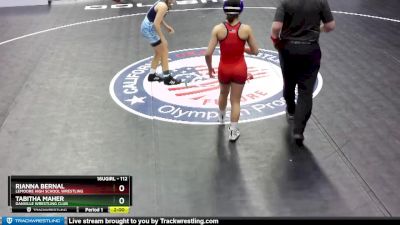 112 lbs Semifinal - Tabitha Maher, Danville Wrestling Club vs Rianna Bernal, Lemoore High School Wrestling