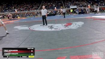 D1-106 lbs Cons. Round 2 - Conner Haslett, Lapeer HS vs Troy Hokanson, Hastings HS