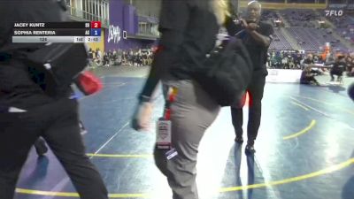 124 lbs Semis (4 Team) - Jacey Kuntz, Schreiner University vs Sophia Renteria, Adrian College