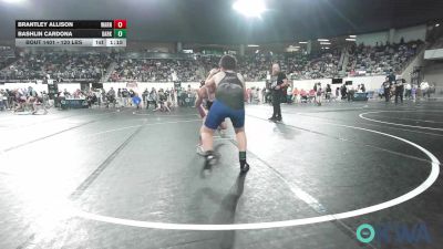 120 lbs Round Of 16 - Brantley Allison, Warner Eagles Youth Wrestling vs Bashlin Cardona, Dark Cloud Wrestling Club