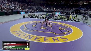 1st Place Match - Jordyn Campbell, Yutan Girls vs Alyssa Thomas, Wood River Girls