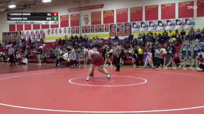 285 lbs Semifinal - Carson Grier, Williamsburg vs Andrew Dix, Mount Vernon