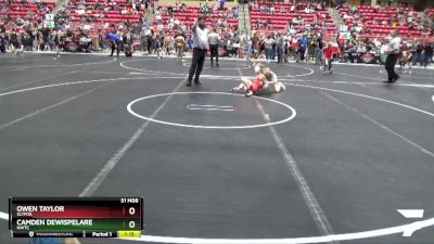 84 lbs Cons. Round 2 - Camden DeWispelare, NWTC vs Owen Taylor, SlyFox