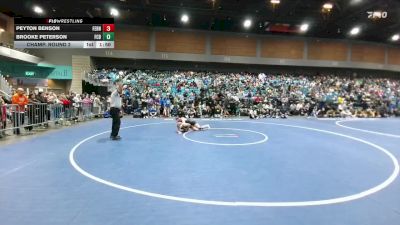 155 lbs Champ. Round 2 - Peyton Benson, Fernley vs Brooke Peterson, Beyer
