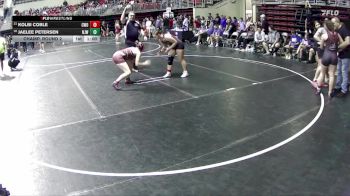 150 lbs Champ. Round 2 - Jaelee Petersen, Norfolk Jr Wrestling vs Kolbi Coble, CWO
