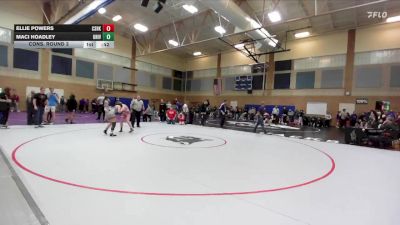 110lbs Cons. Round 3 - Maci Hoadley, University (Girls) vs Ellie Powers, Castle Rock (Girls)