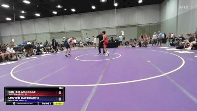 126 lbs Placement Matches (16 Team) - Hunter Jauregui, California Red vs Sawyer Hackbarth, Oklahoma Red