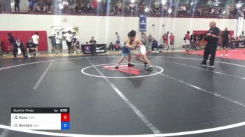 63 kg Quarterfinal - Dyson Kunz, Northern Colorado Wrestling Club vs Diego Romero, NMU-National Training Center