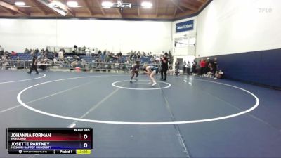 160 lbs Cons. Semi - Josette Partney, Missouri Baptist University vs Johanna Forman, Vanguard