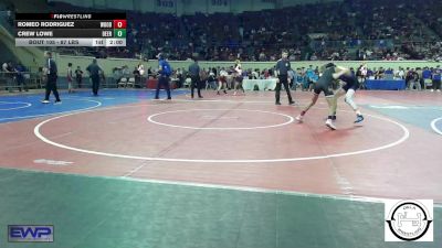 87 lbs Round Of 16 - Romeo Rodriguez, Woodward Junior High vs Crew Lowe, Deer Creek Wrestling