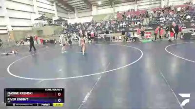 77 lbs Cons. Round 1 - Maxine Kremski, MI vs River Knight, UT