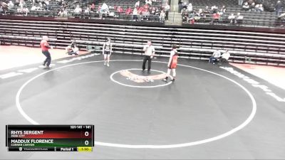 141 lbs Cons. Round 1 - Maddux Florence, Corner Canyon vs Rhys Sergent, Park City