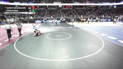 II-138 lbs Champ. Round 2 - Garrett Mehlenbacher, Dansville/Wayland-Cohocton vs Justin D`Arce, Center Moriches