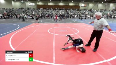 62 lbs Round Of 16 - Robert Davis, Carson Bulldog WC vs Lucas Bingham, Rocklin Rampage WC