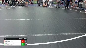 72 lbs Round 7 (8 Team) - Crew Mussleman, U2 Upstate Uprising Blue vs George Dipsey, La Cosa Nostra NJ