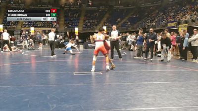 115 lbs 3rd Place - Emilio Lara, Oxford vs Chase Brown, Bishop McCort