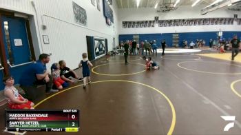 49 lbs Round 2 - Maddox Baxendale, North Big Horn Rams vs Sawyer Hetzel, Greybull Basin Athletic Club