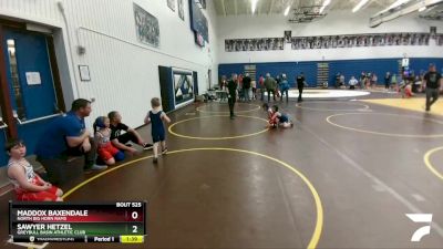 49 lbs Round 2 - Maddox Baxendale, North Big Horn Rams vs Sawyer Hetzel, Greybull Basin Athletic Club