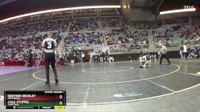 132 lbs Quarterfinal - Graysen Beasley, Northridge vs Cole Stuffel, Yorktown