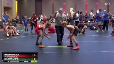 72 lbs Finals (8 Team) - Beckett Kurtz, East Kansas Eagles vs Mason Proctor, MO Outlaws Gold