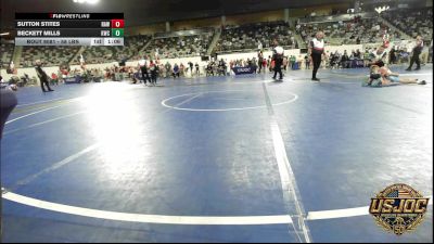 58 lbs Semifinal - Sutton Stites, Raw Wrestling Club vs Beckett Mills, Keystone Wrestling Club