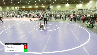 66 lbs Consolation - Maci Roberts, Battle Mountain WC vs Cadence Hunderman, Gold Rush Wrestling