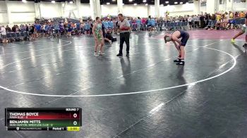 106 lbs Round 7 (8 Team) - Thomas Boyce, MAWA Blue vs Benjamin Mitts, Head Hunters Wrestling Club