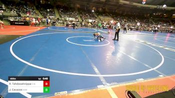 46 lbs Round Of 32 - Rivers Tahdooahnippah, Elgin Wrestling vs Jett Cavazos, Hammer House Mafia