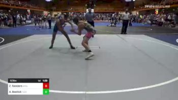 123 lbs Round Of 16 - Zachary Sanders, STOUT WRESTLING ACADEMY vs Adyn Bostick, Tucson Cyclones