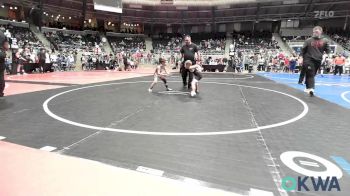 46 lbs Consi Of 8 #1 - Danger Shimonek, Pawhuska Elks Takedown vs Colton Murrell, Claremore Wrestling Club