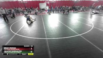 100 lbs Cons. Semi - Briar Vroman, Team Nazar Training Center vs Memphis Burkhalter, Sarbacker Wrestling Academy