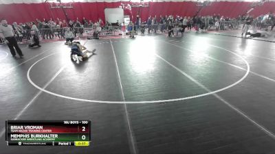 100 lbs Cons. Semi - Briar Vroman, Team Nazar Training Center vs Memphis Burkhalter, Sarbacker Wrestling Academy