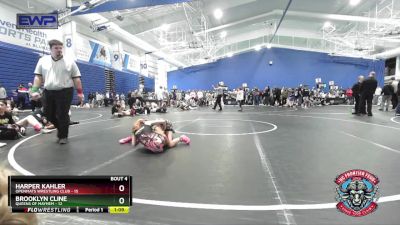 75 lbs Placement (4 Team) - Harper Kahler, OpenMats Wrestling Club vs Brooklyn Cline, Queens Of Mayhem