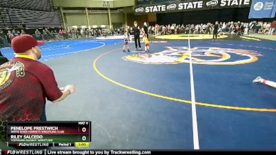 43-45 lbs Quarterfinal - Penelope Prestwich, White River Hornets Wrestling Club vs Riley Salcedo, Toppenish Badboy Wrestling