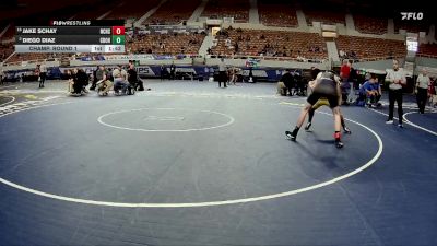 126-D2 Champ. Round 1 - Jake Schay, North Canyon High School vs Diego Diaz, Canyon Del Oro High School