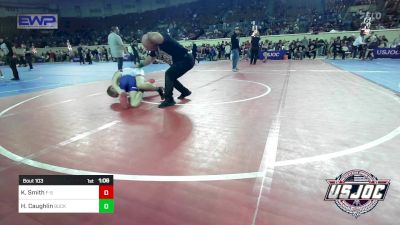 100 lbs Semifinal - Kamdyn Smith, F-5 Grappling vs Hunter Caughlin, Buck Pride Wrestling