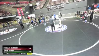 63 lbs Cons. Round 5 - Gavin Miller, RBWC (Rancho Bernardo Wrestling Club) vs Michael Carrera, Central Catholic Wrestling Club