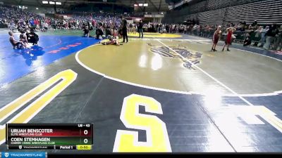 43 lbs 7th Place Match - Urijah Benscoter, Elite Wrestling Club vs Coen Stemhagen, Cherry Creek Wrestling Club